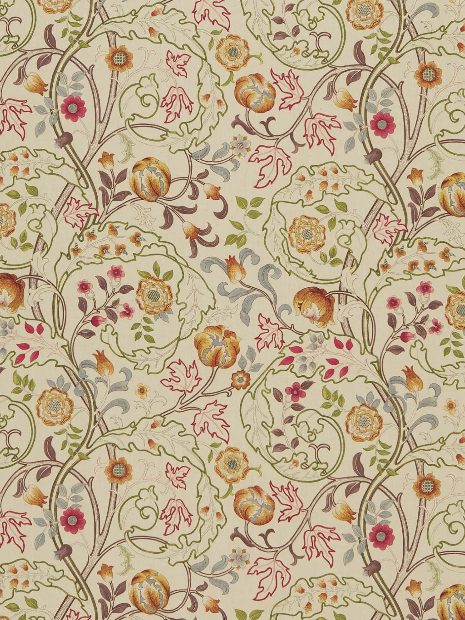 Morris & Co. Mary Isobel Floral Furnishing Fabric