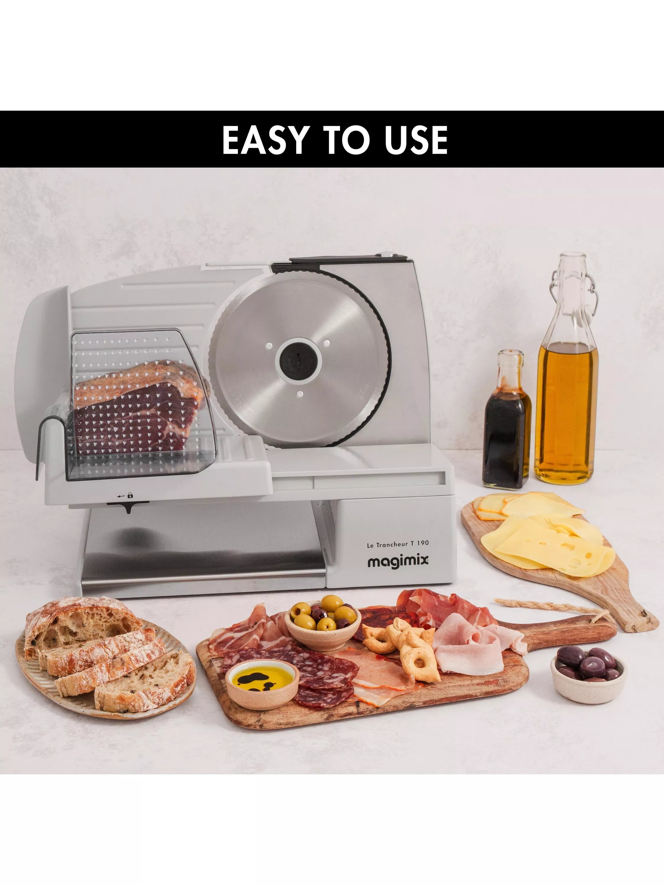 Magimix food slicer satin finish, imported from the UK