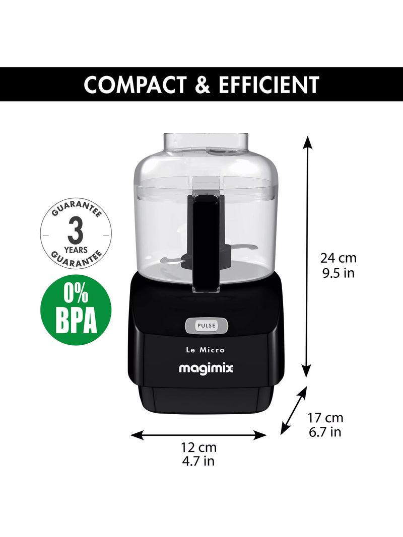 Magimix Mini Chopper Black 0.8L, UK version