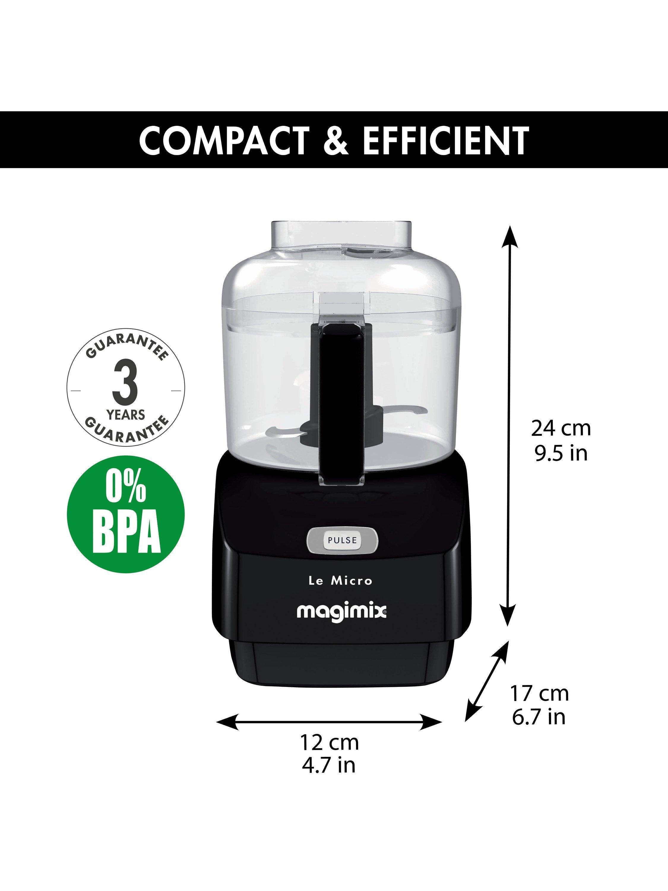 Magimix Mini Chopper Black 0.8L, UK version