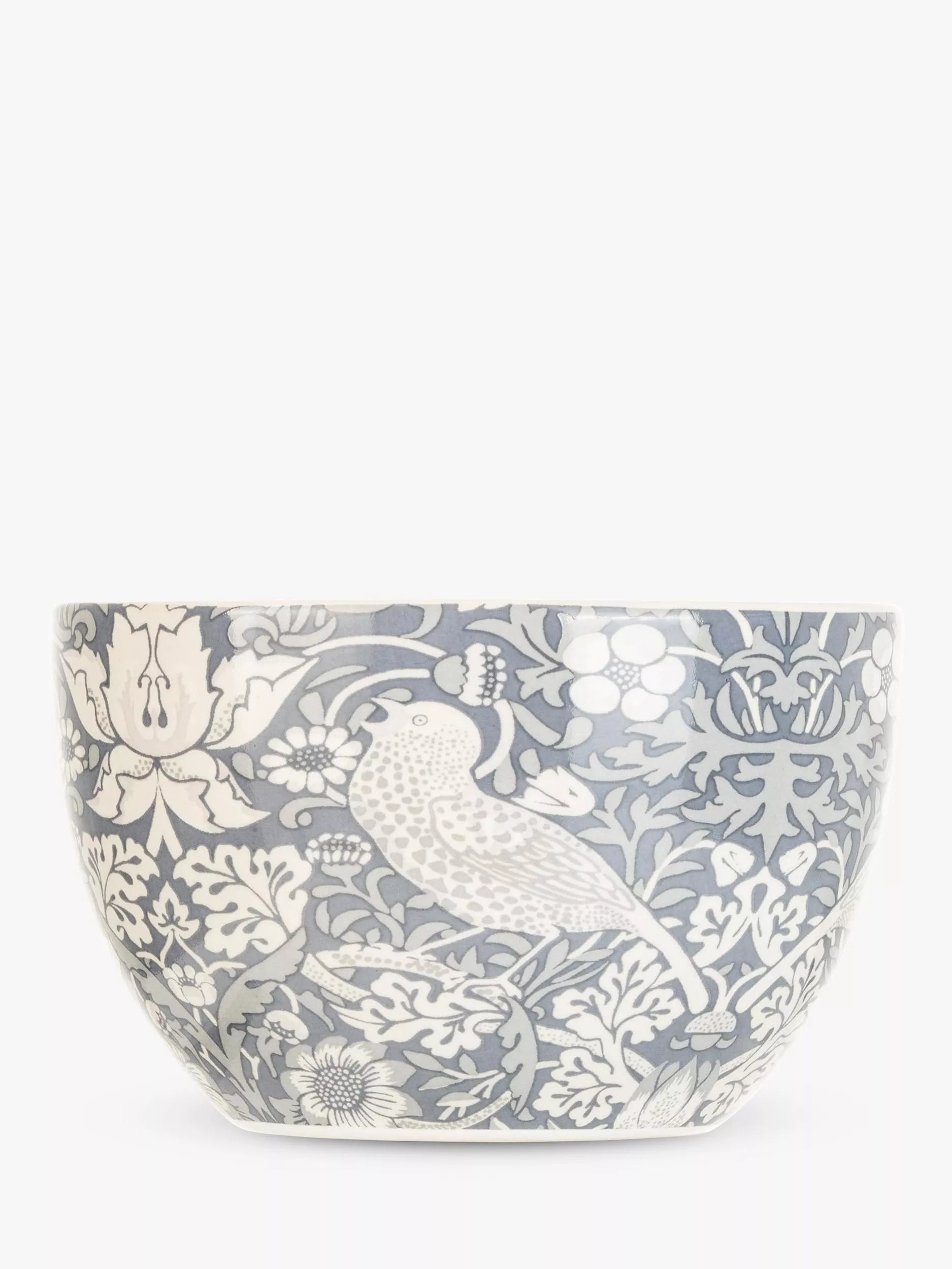 William Morris ceramic bowls set with mixed prints and beech tray (British brand)