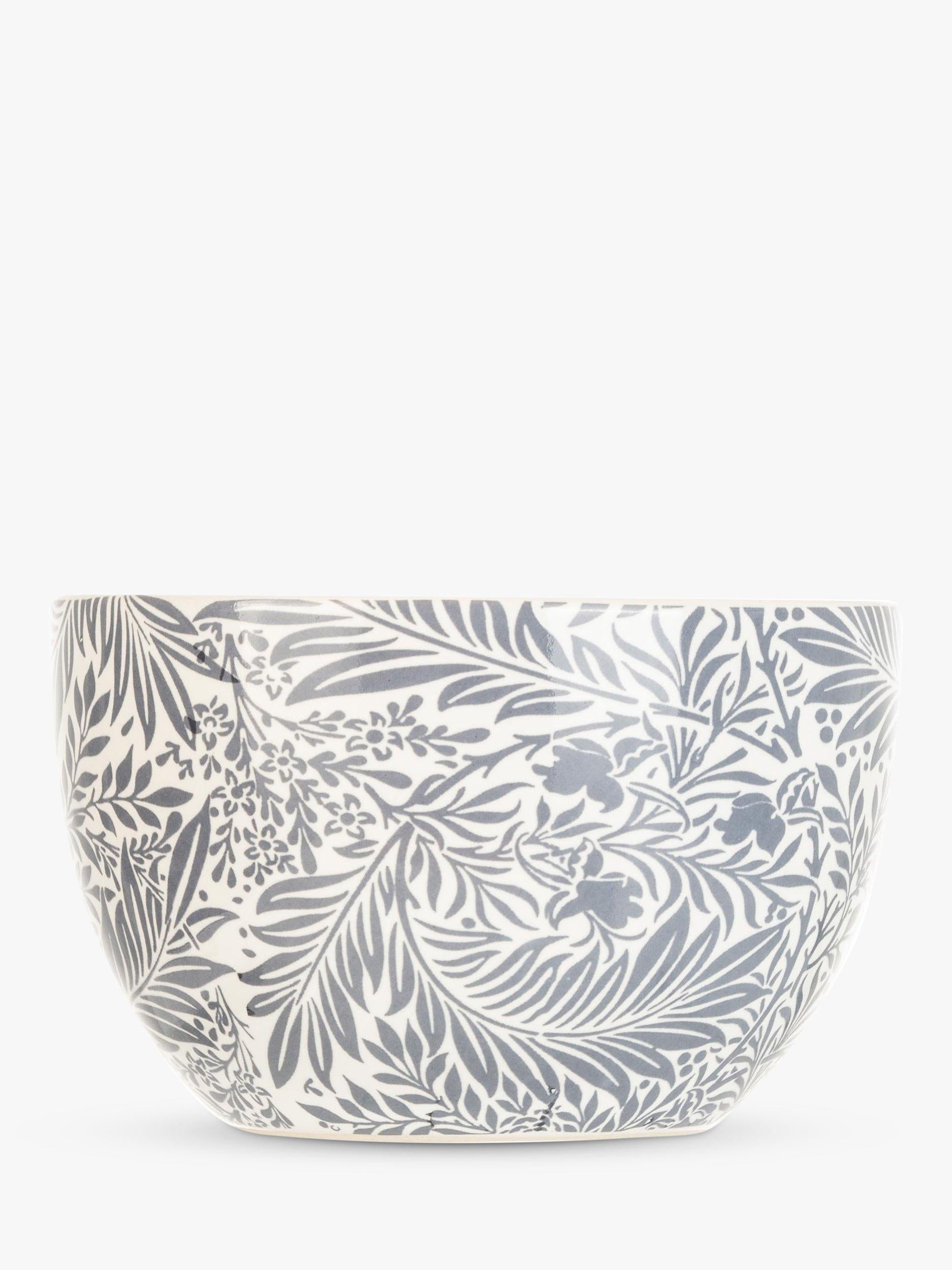 William Morris ceramic bowls set with mixed prints and beech tray (British brand)