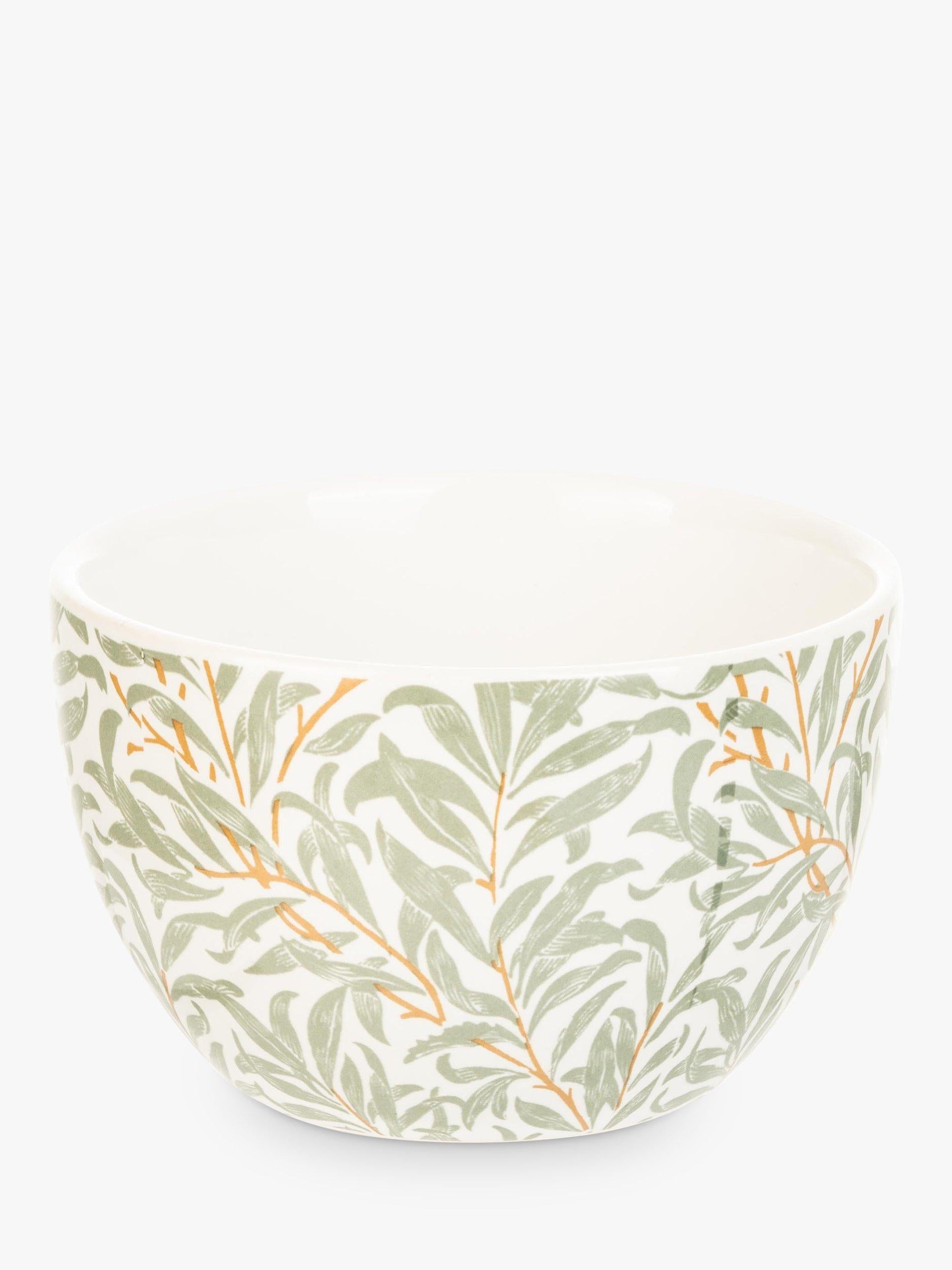 William Morris ceramic bowls set with mixed prints and beech tray (British brand)