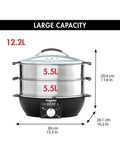 Magimix multifunctional steamer 12.2L black satin, UK version