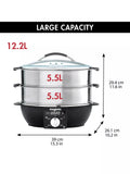 Magimix multifunctional steamer 12.2L black satin, UK version