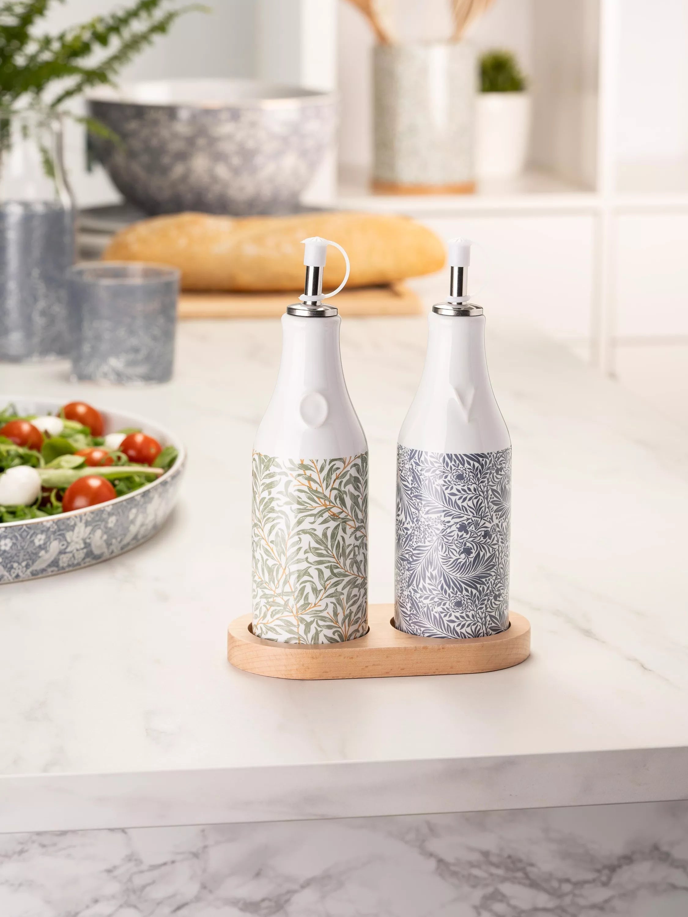 William Morris Larkspur & Willow oil and vinegar set (British brand)