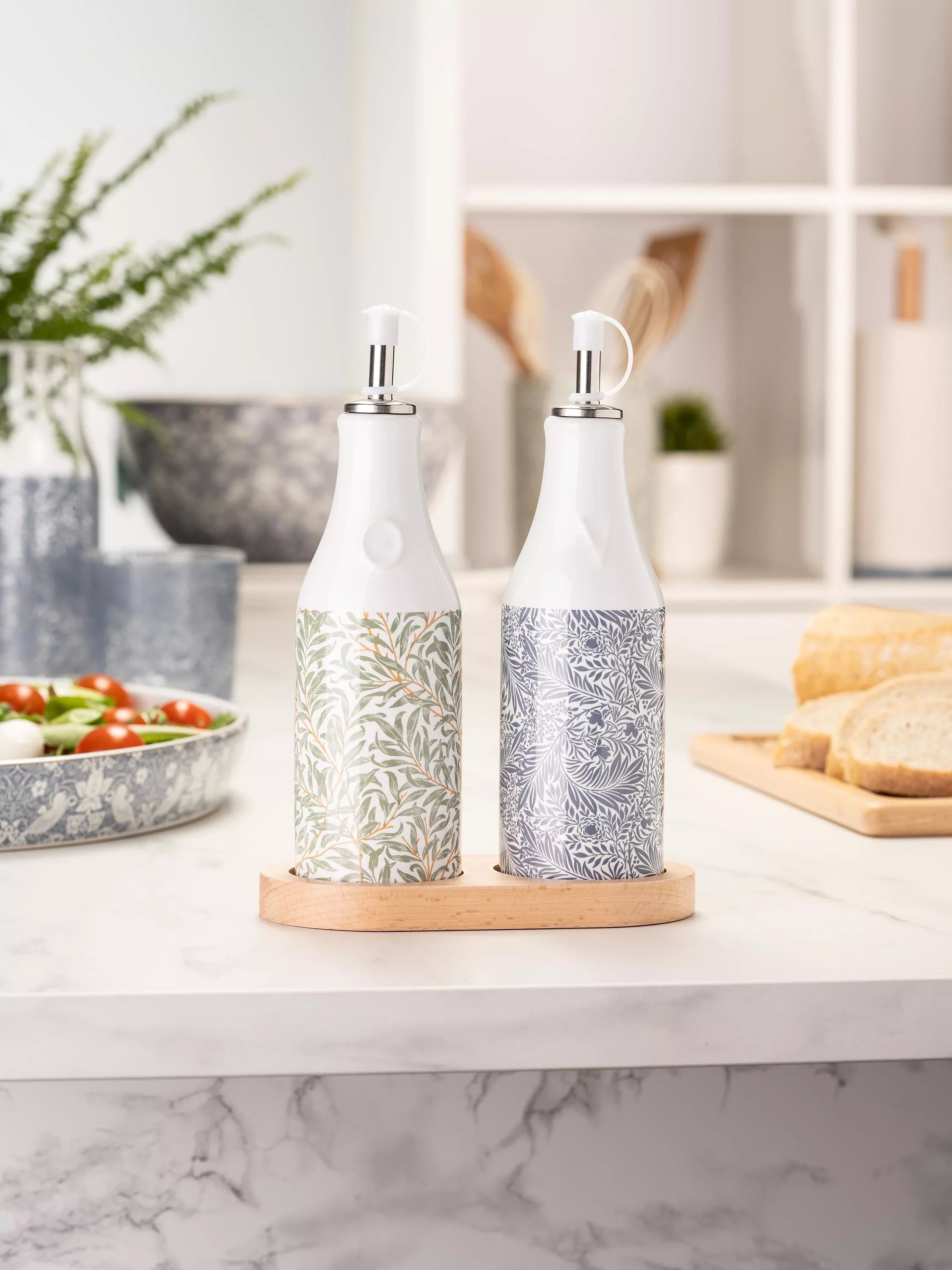 William Morris Larkspur & Willow oil and vinegar set (British brand)