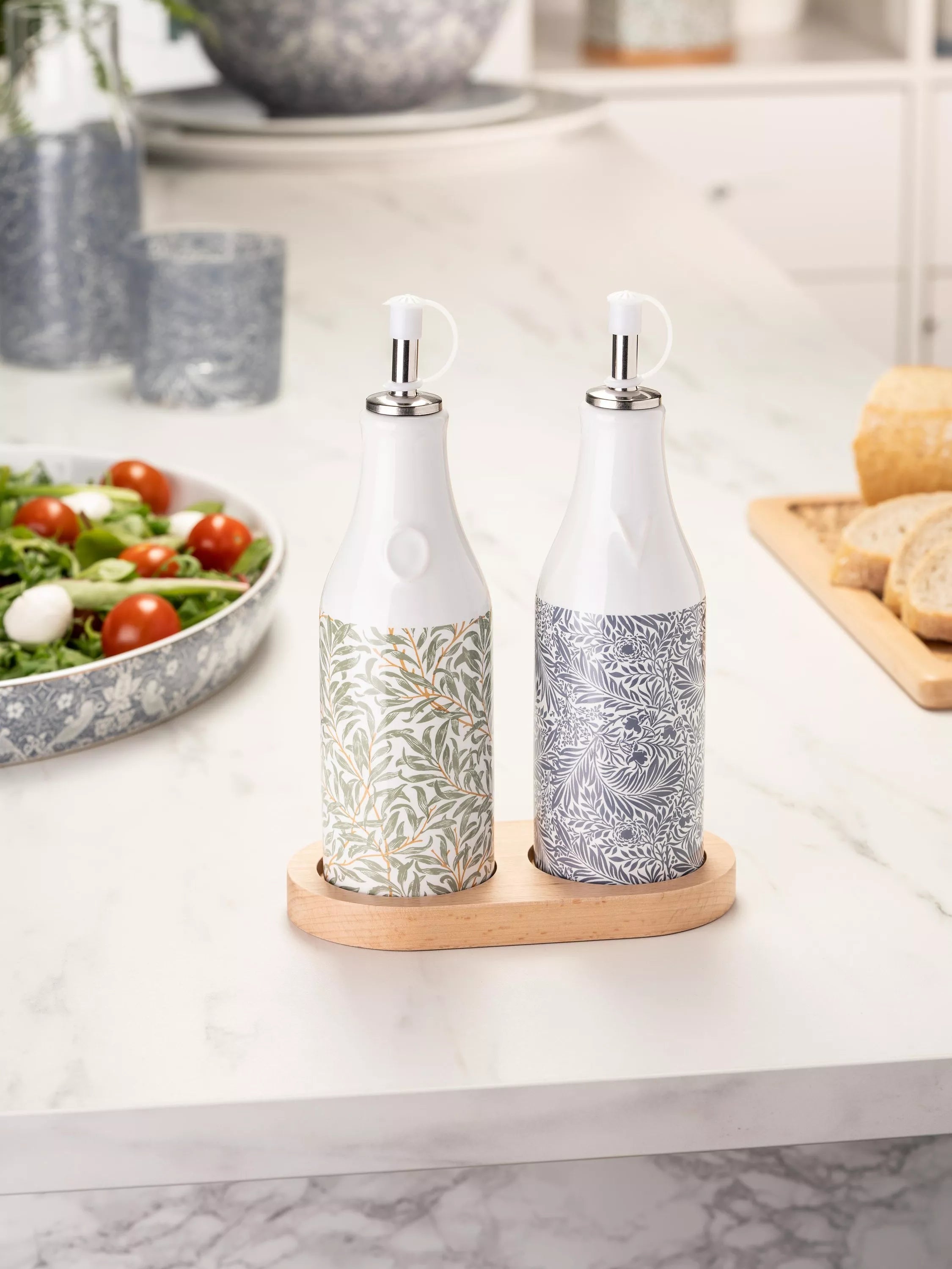 William Morris Larkspur & Willow oil and vinegar set (British brand)