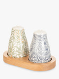 William Morris Print Salt & Pepper Set with Wooden Base, FSC-Certified (Beech Wood)