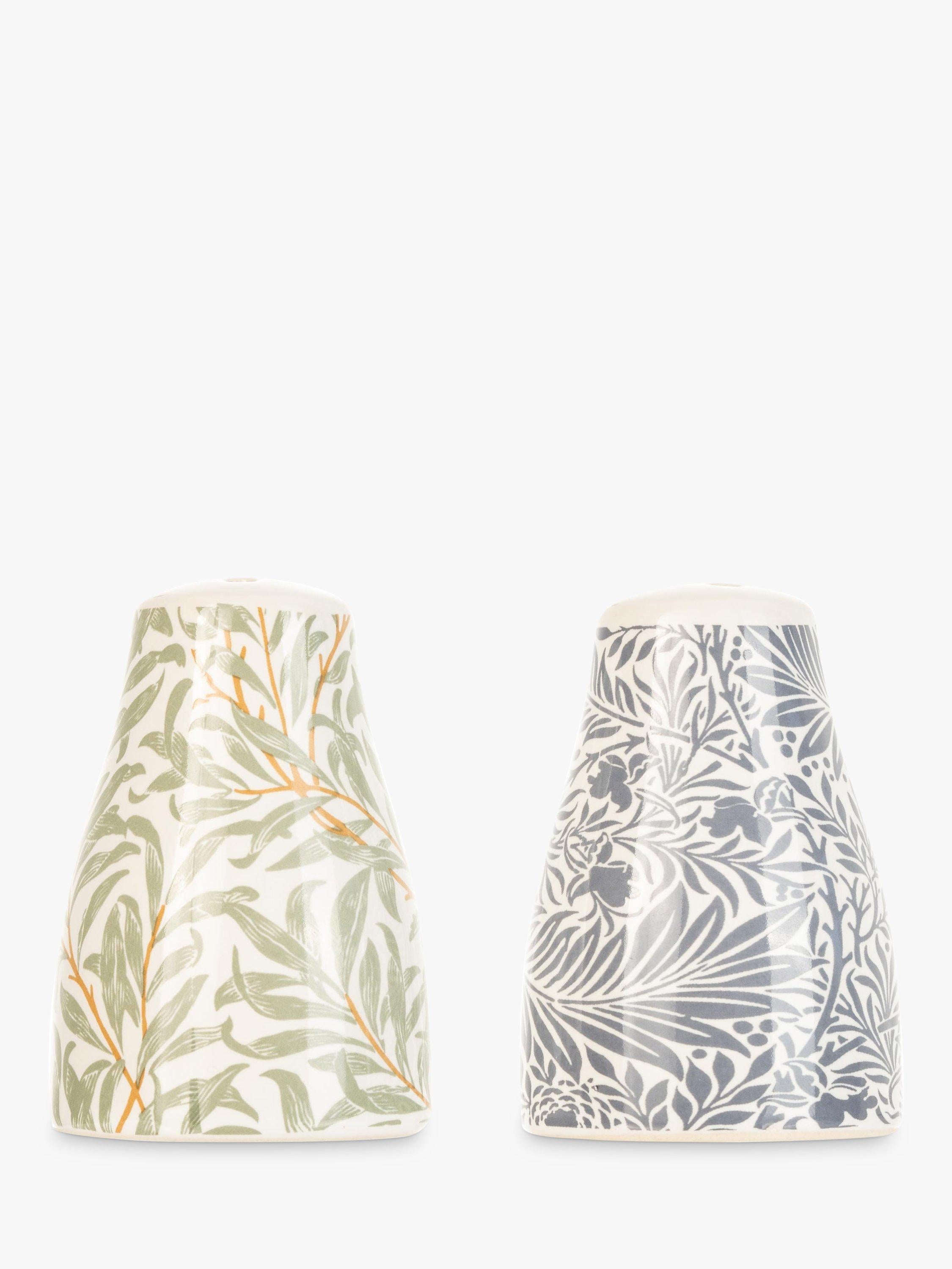 William Morris Print Salt & Pepper Set with Wooden Base, FSC-Certified (Beech Wood)