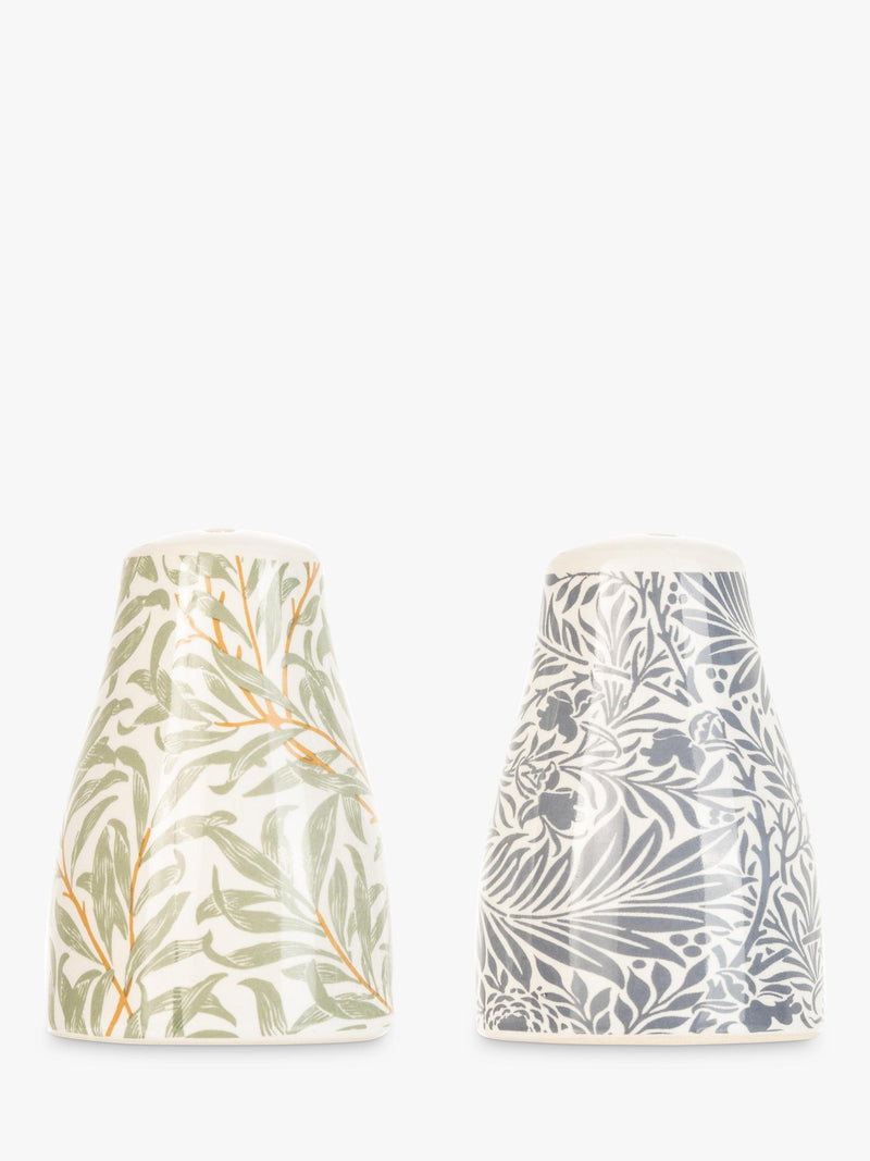 William Morris Print Salt & Pepper Set with Wooden Base, FSC-Certified (Beech Wood)
