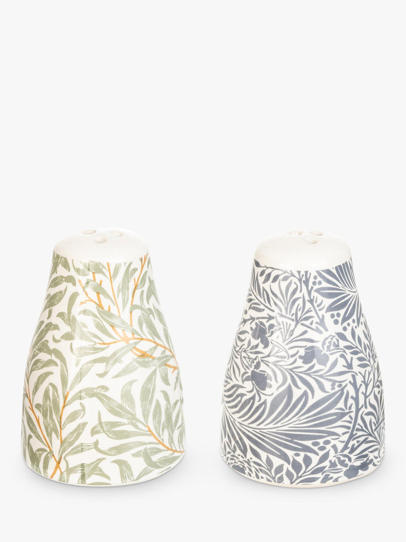 William Morris Print Salt & Pepper Set with Wooden Base, FSC-Certified (Beech Wood)