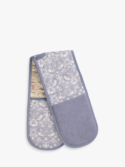 John Lewis Double Oven Glove in Blue, 100% Cotton and Machine Washable- Buy online at McGrocer