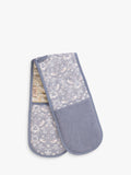 William Morris double oven glove in blue, made from 100% cotton (British brand)