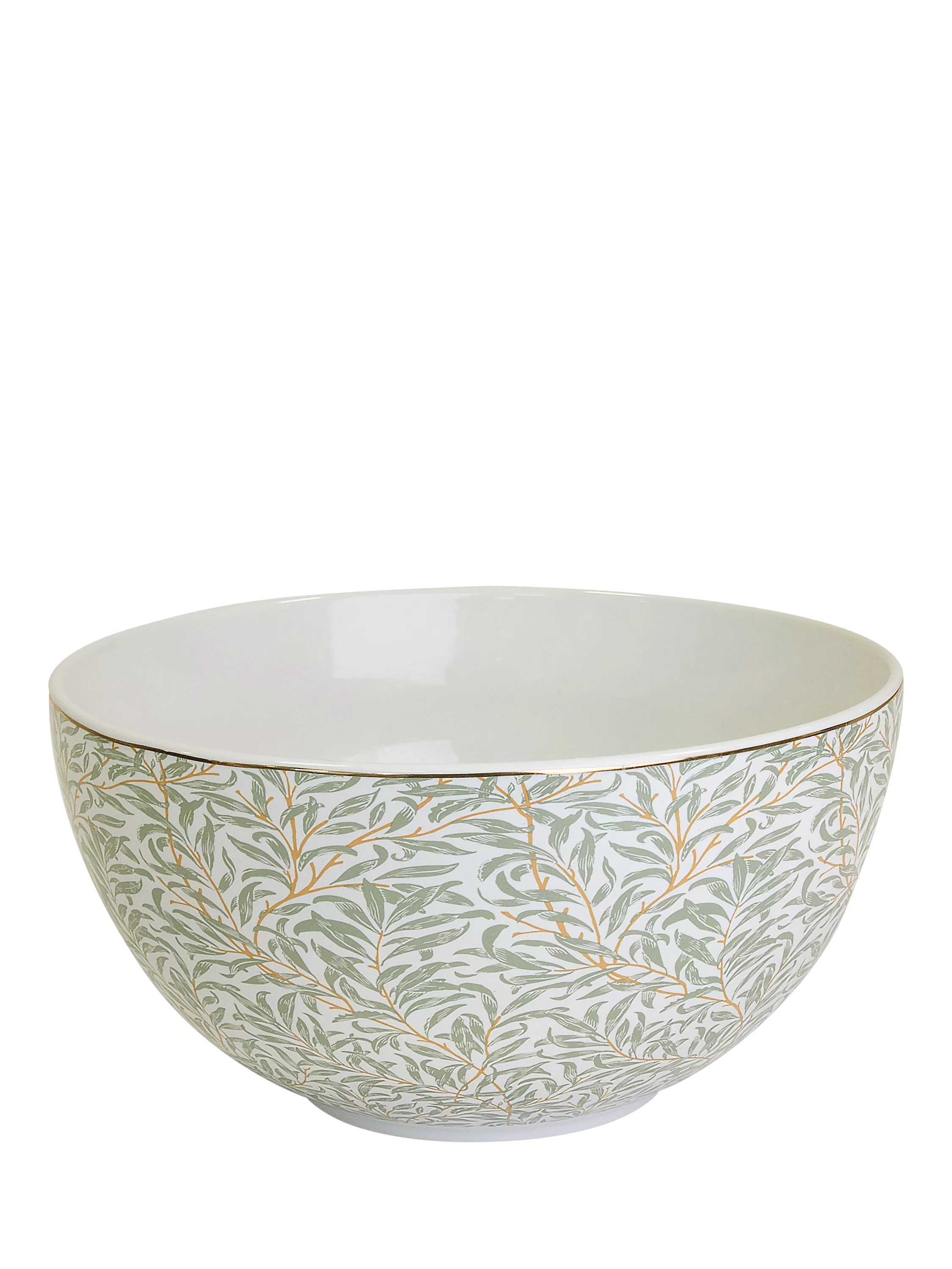 William Morris stoneware serving bowl with Willow Boughs pattern, 26.5cm, green (British brand)
