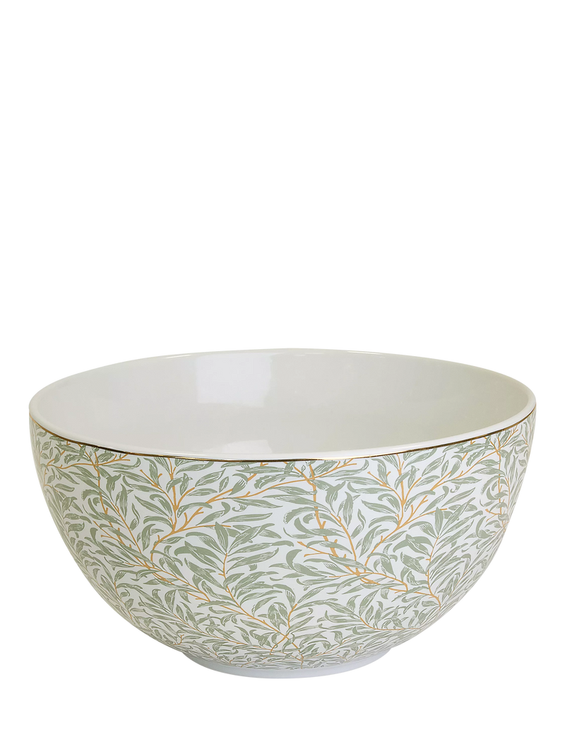 William Morris stoneware serving bowl with Willow Boughs pattern, 26.5cm, green (British brand)