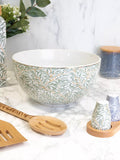 William Morris stoneware serving bowl with Willow Boughs pattern, 26.5cm, green (British brand)