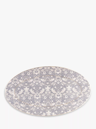 John Lewis William Morris Oval Stoneware Serving Platter Blue 45.5cm- Buy online at McGrocer