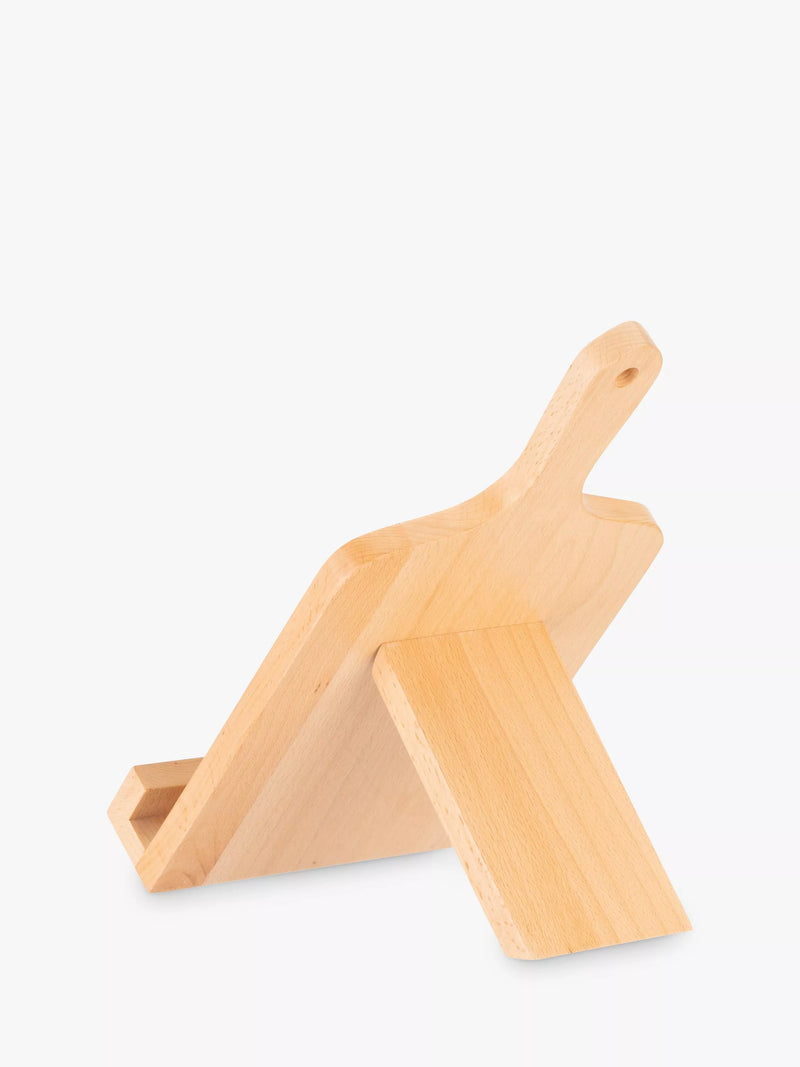 William Morris cookbook stand with Willow Boughs etching, collapsible beech wood (British brand)