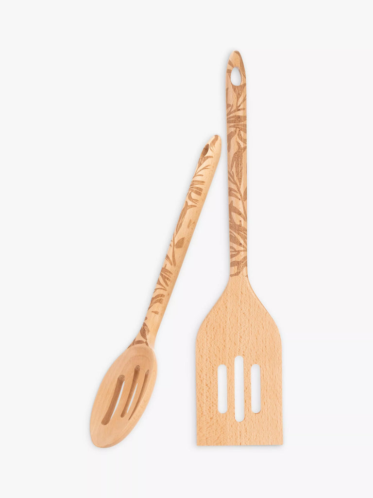 William Morris Kitchen Utensils, Set of 2, FSC-Certified (Beech Wood)