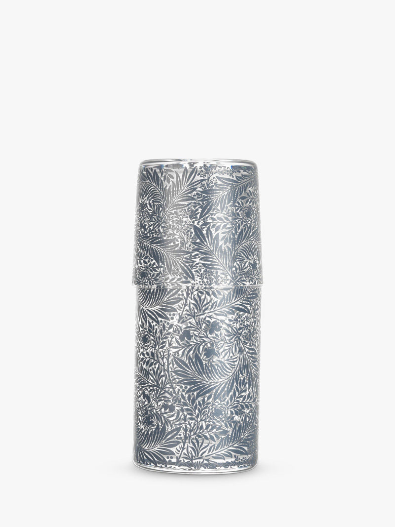Glasskaraffel og drikkeglass sett med William Morris mønster (britisk merke)