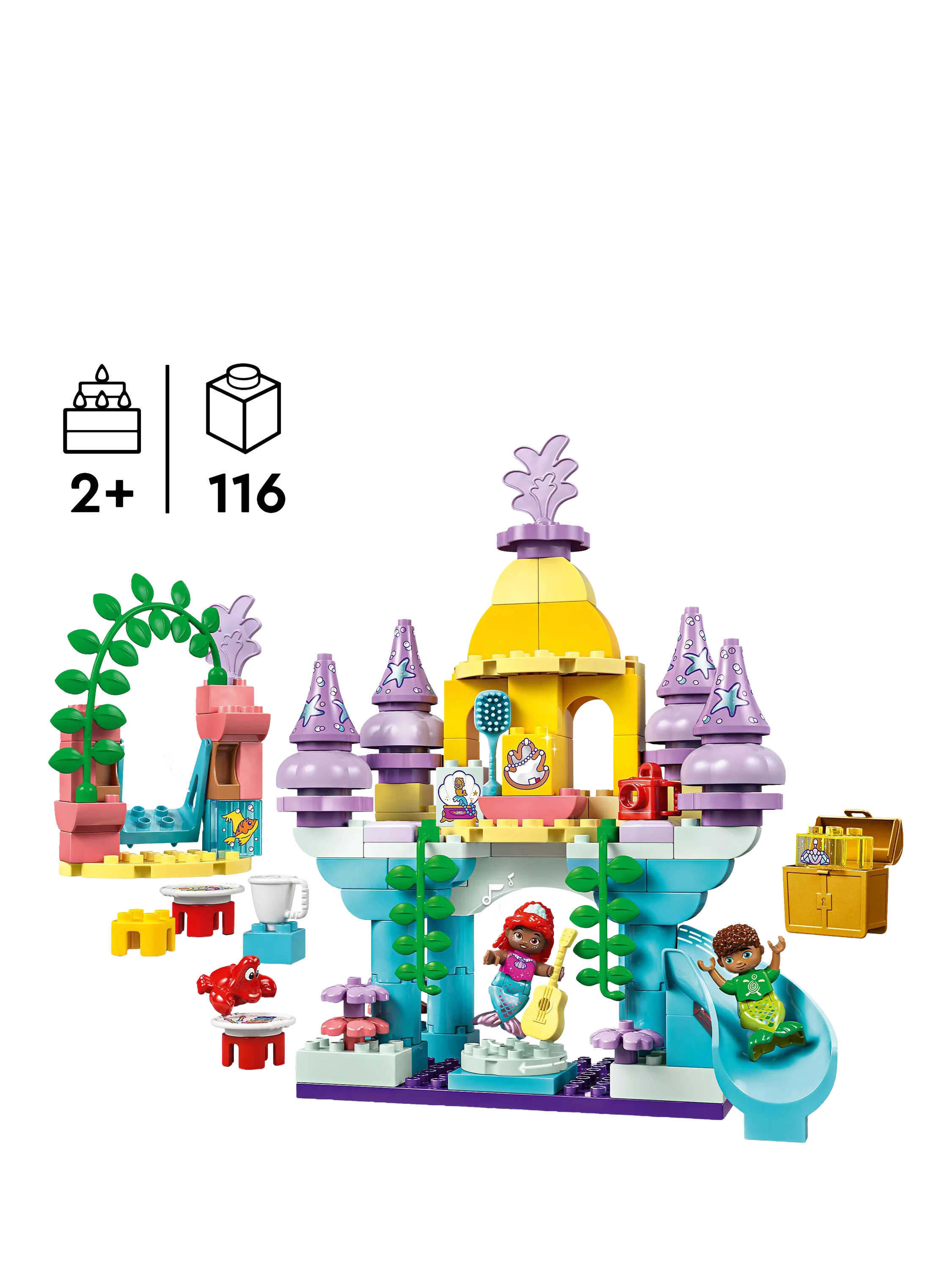 LEGO DUPLO Disney Ariel's Magical Underwater Palace playset, UK version