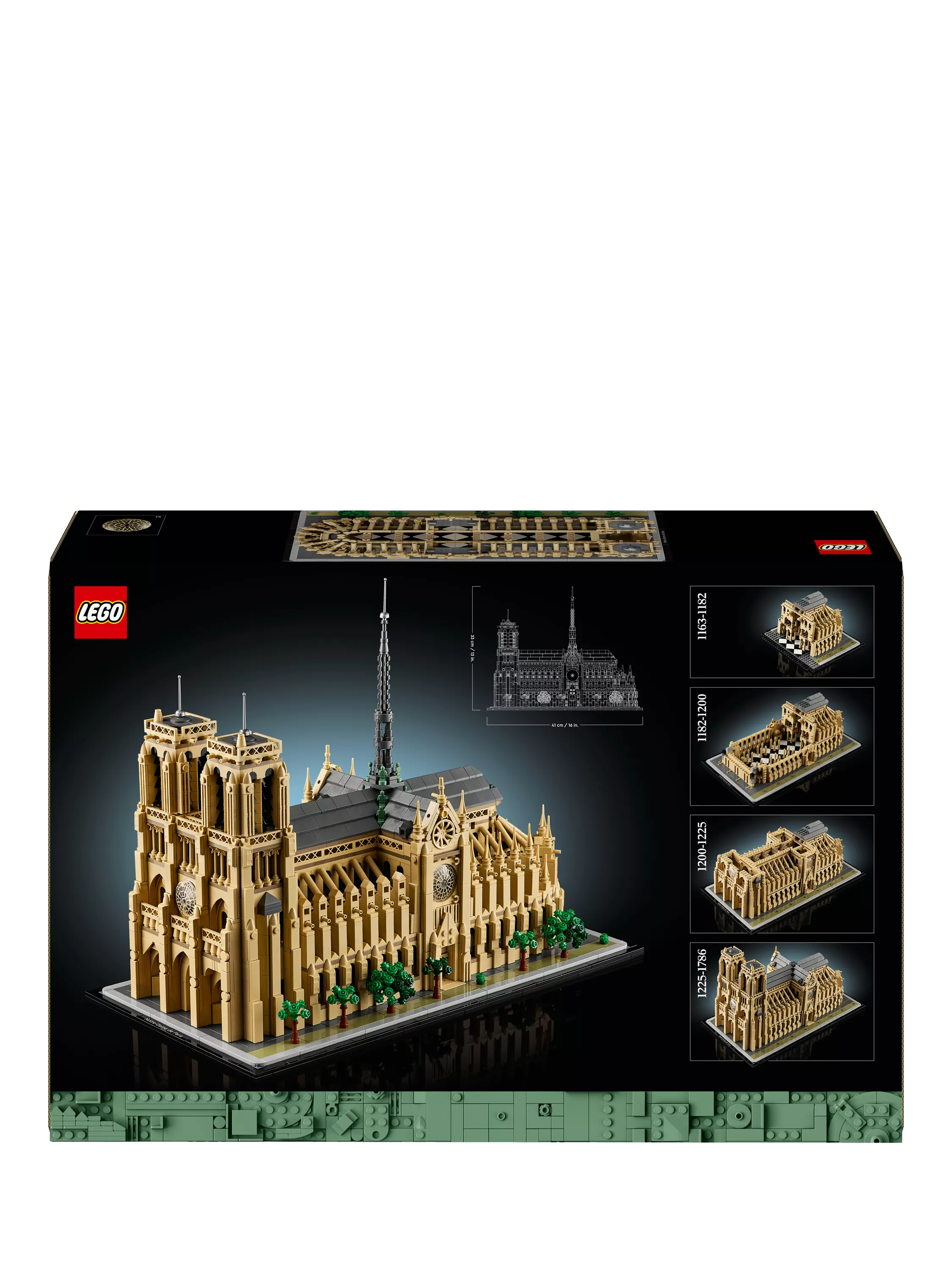 LEGO Notre-Dame de Paris architectural building set for adults, UK version