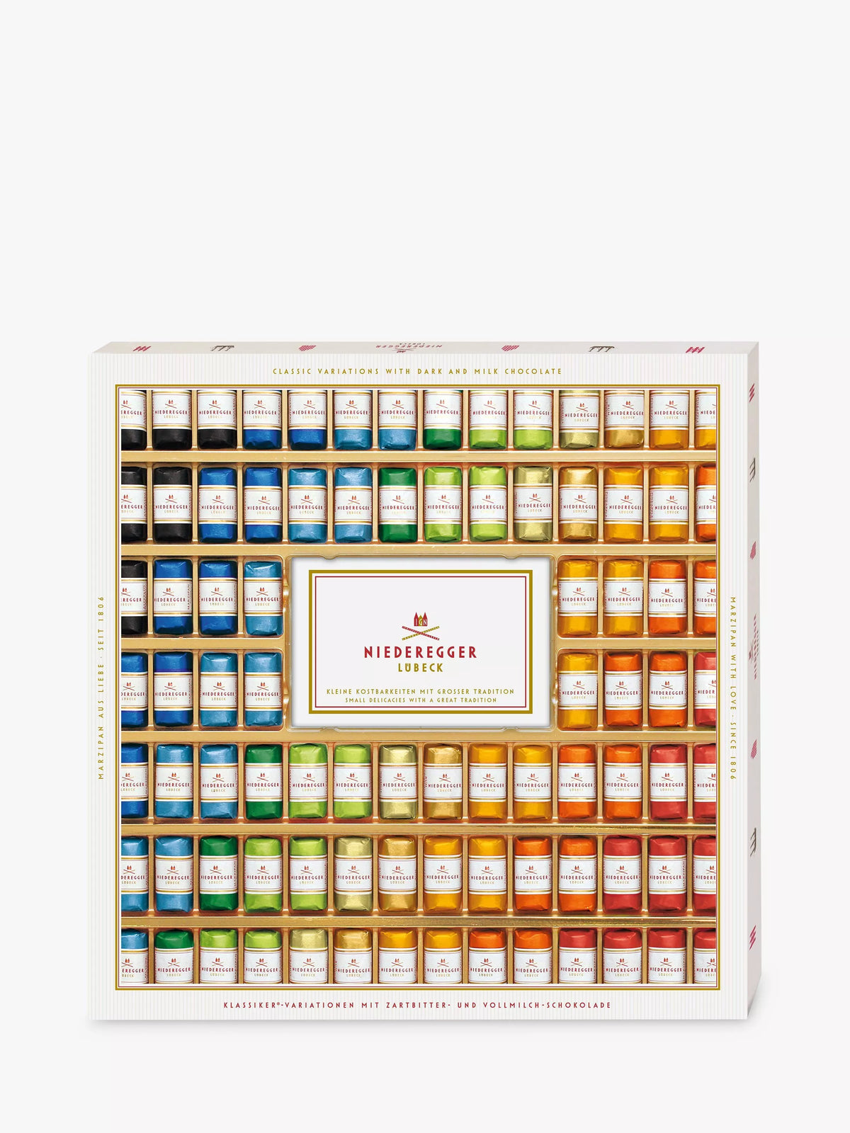 Niederegger chocolate covered mini marzipan loaves assortment box 1.1kg, imported from the UK