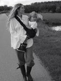 Wildride toddler hip carrier in grey leopard print, up to 20kg (British brand)