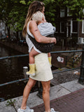 Wildride toddler hip carrier in grey leopard print, up to 20kg (British brand)