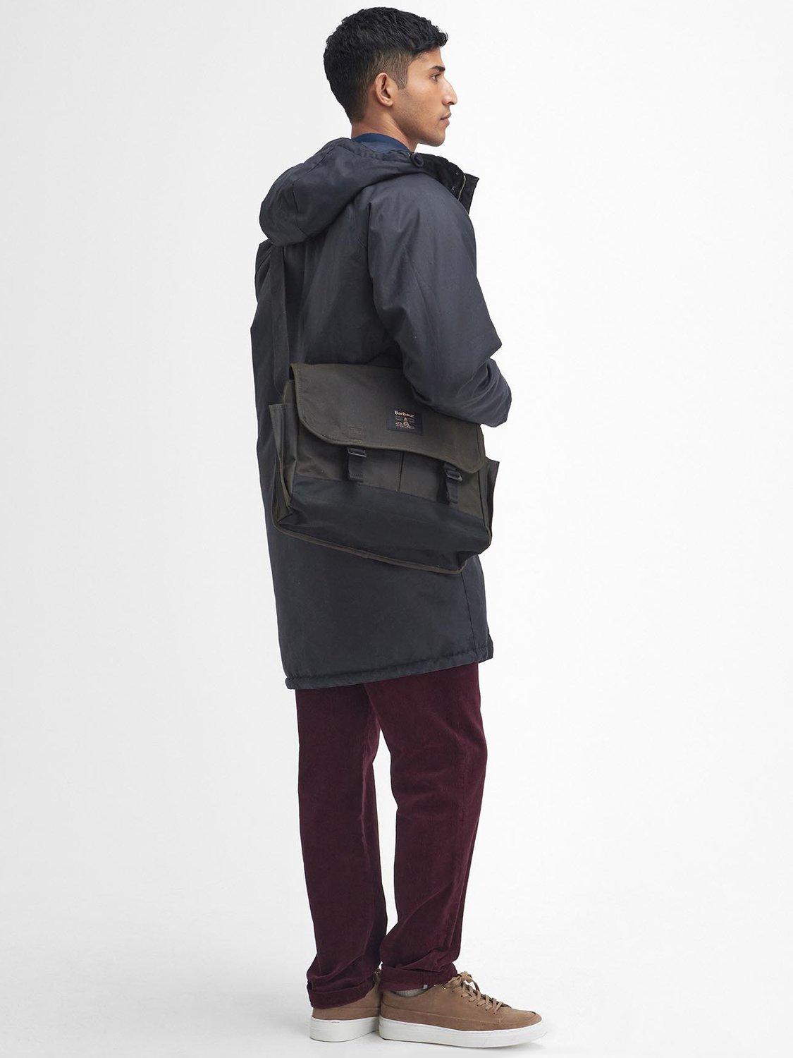 Barbour Field Wax messenger bag in Olive - British brand