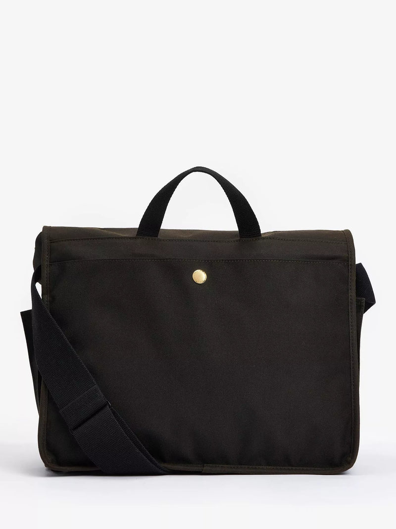 Barbour Field Wax messenger bag in Olive - British brand