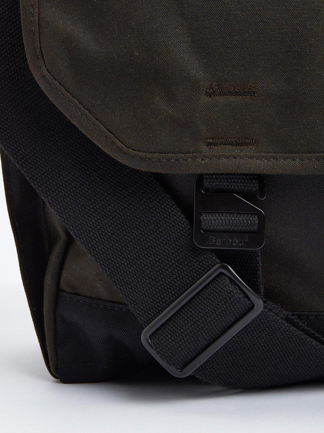 Barbour Field Wax messenger bag in Olive - British brand