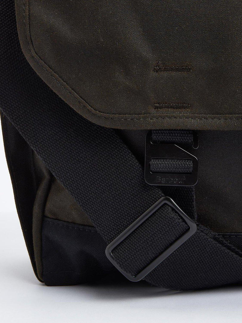 Barbour Field Wax messenger bag in Olive - British brand
