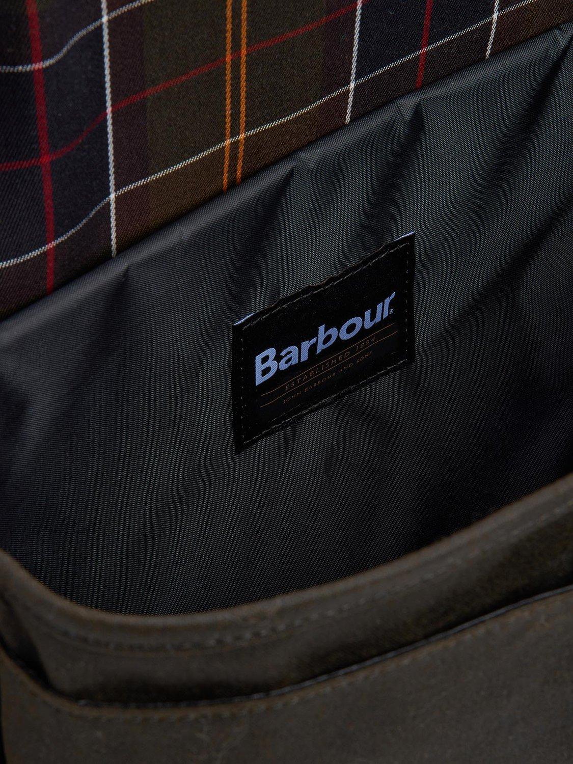 Barbour Field Wax messenger bag in Olive - British brand