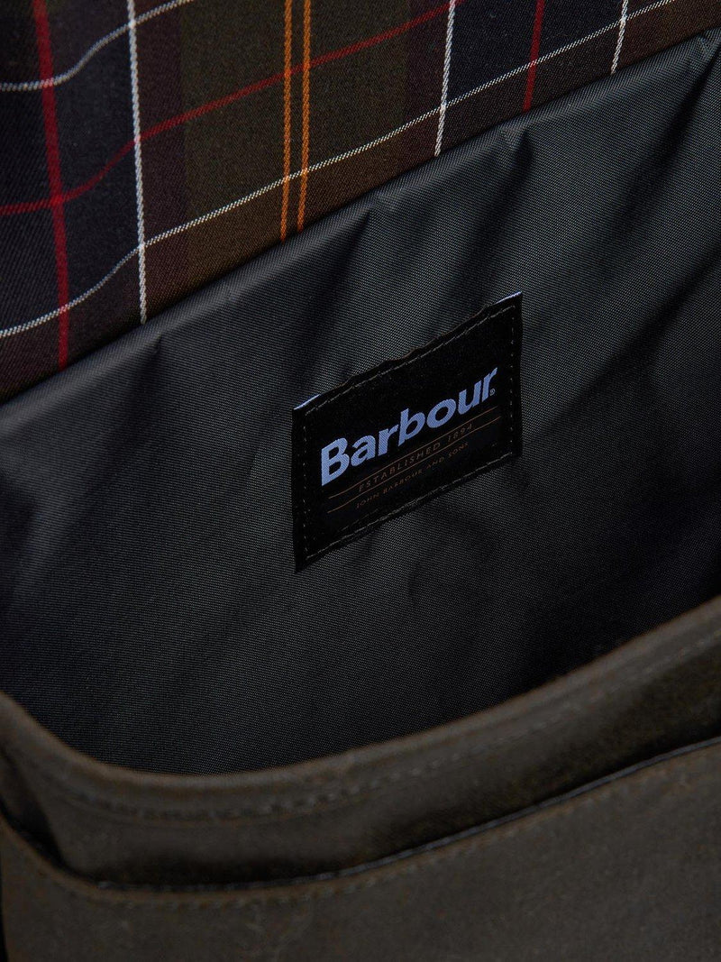 Barbour Field Wax messenger bag in Olive - British brand