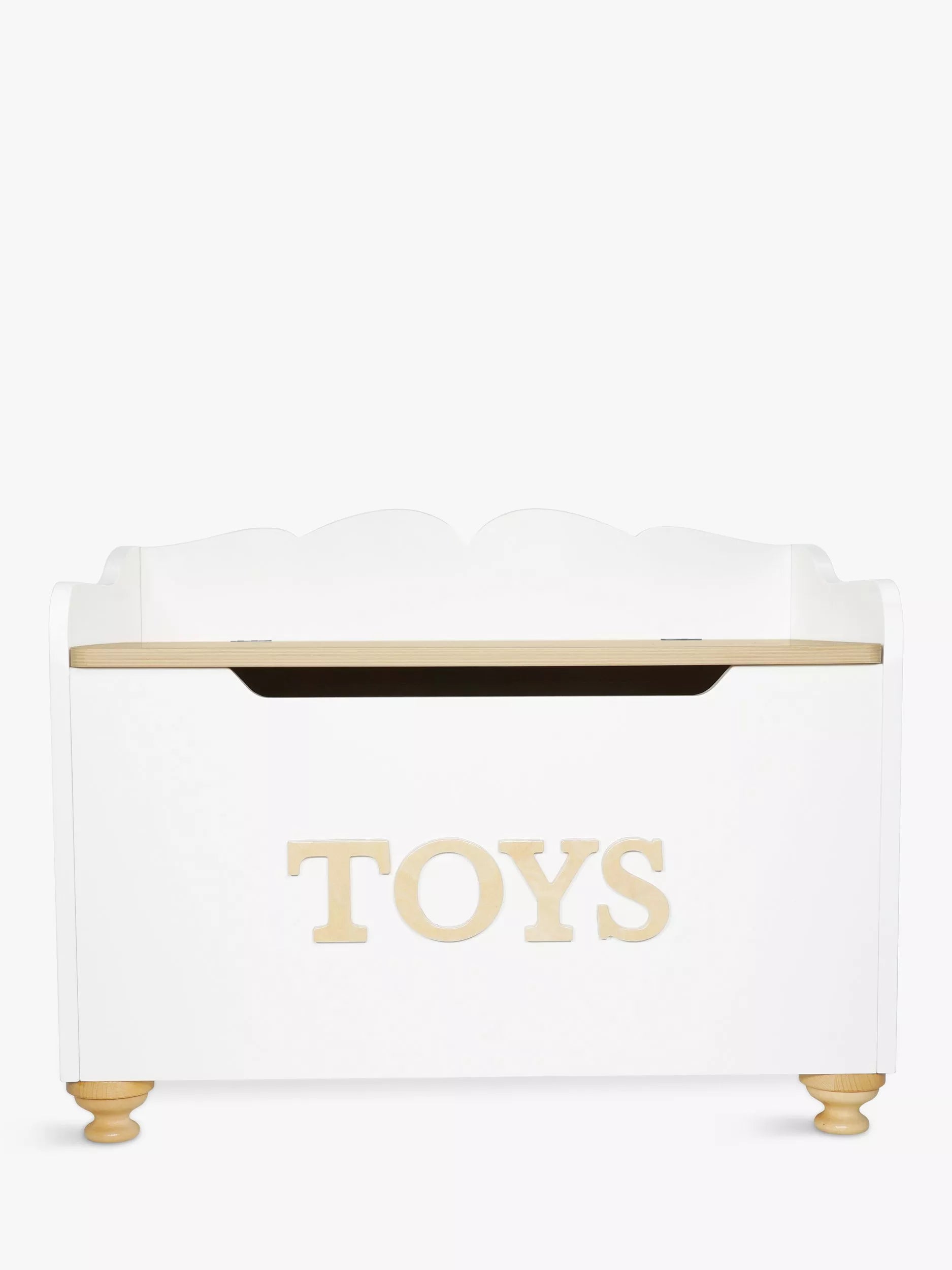 Le Toy Van white wooden toy chest - British product