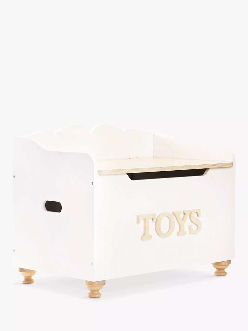 Le Toy Van white wooden toy chest - British product