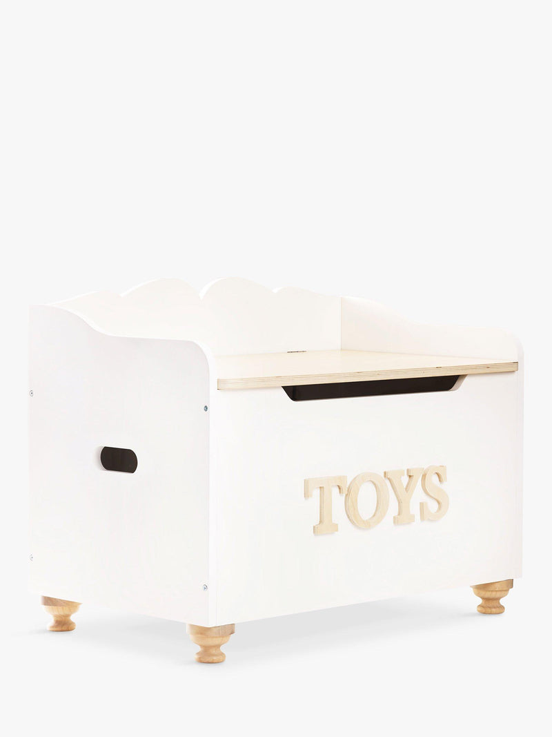 Le Toy Van white wooden toy chest - British product