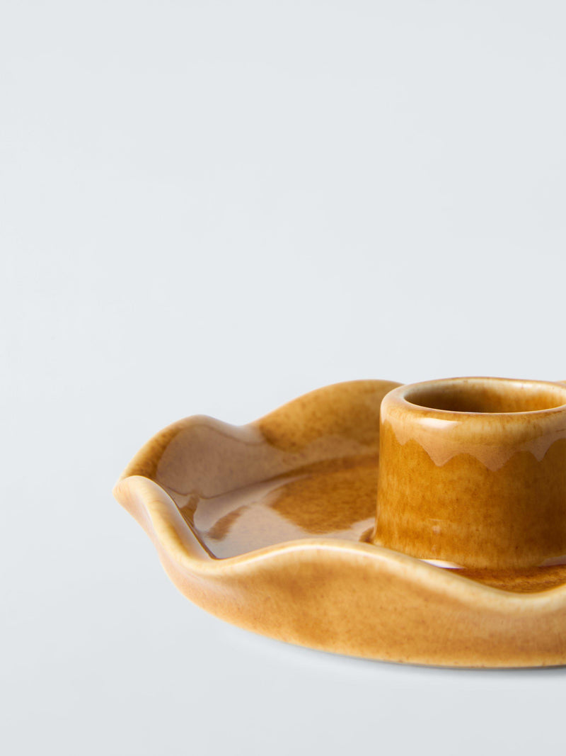 John Lewis scallop stoneware candle holder design, UK version