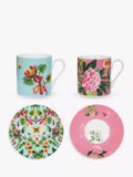 Designers Guild Ikebana porcelain cup and saucer set multi floral design 90ml - British product