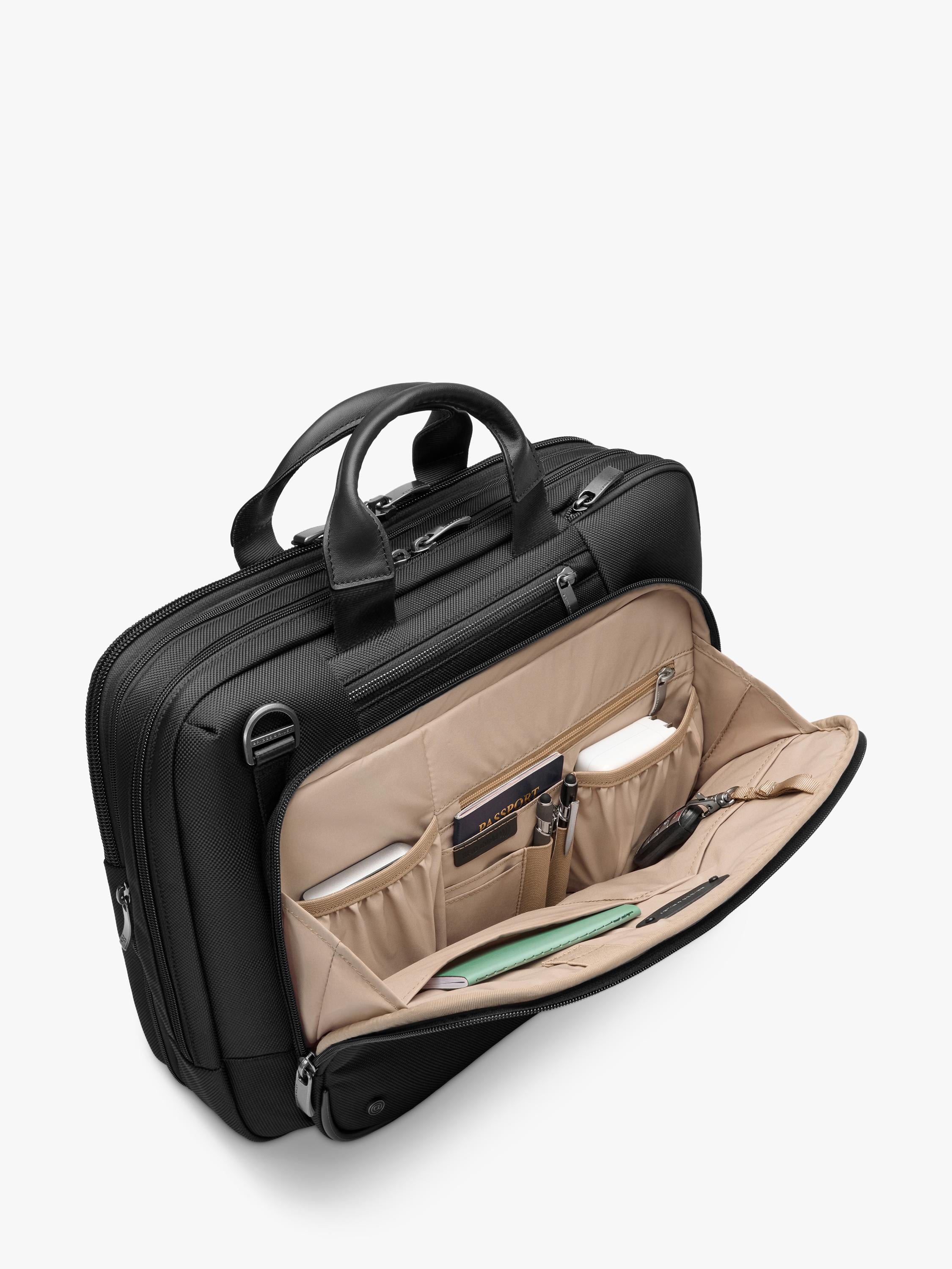 Briggs & Riley Medium Expandable Briefcase Black, UK version
