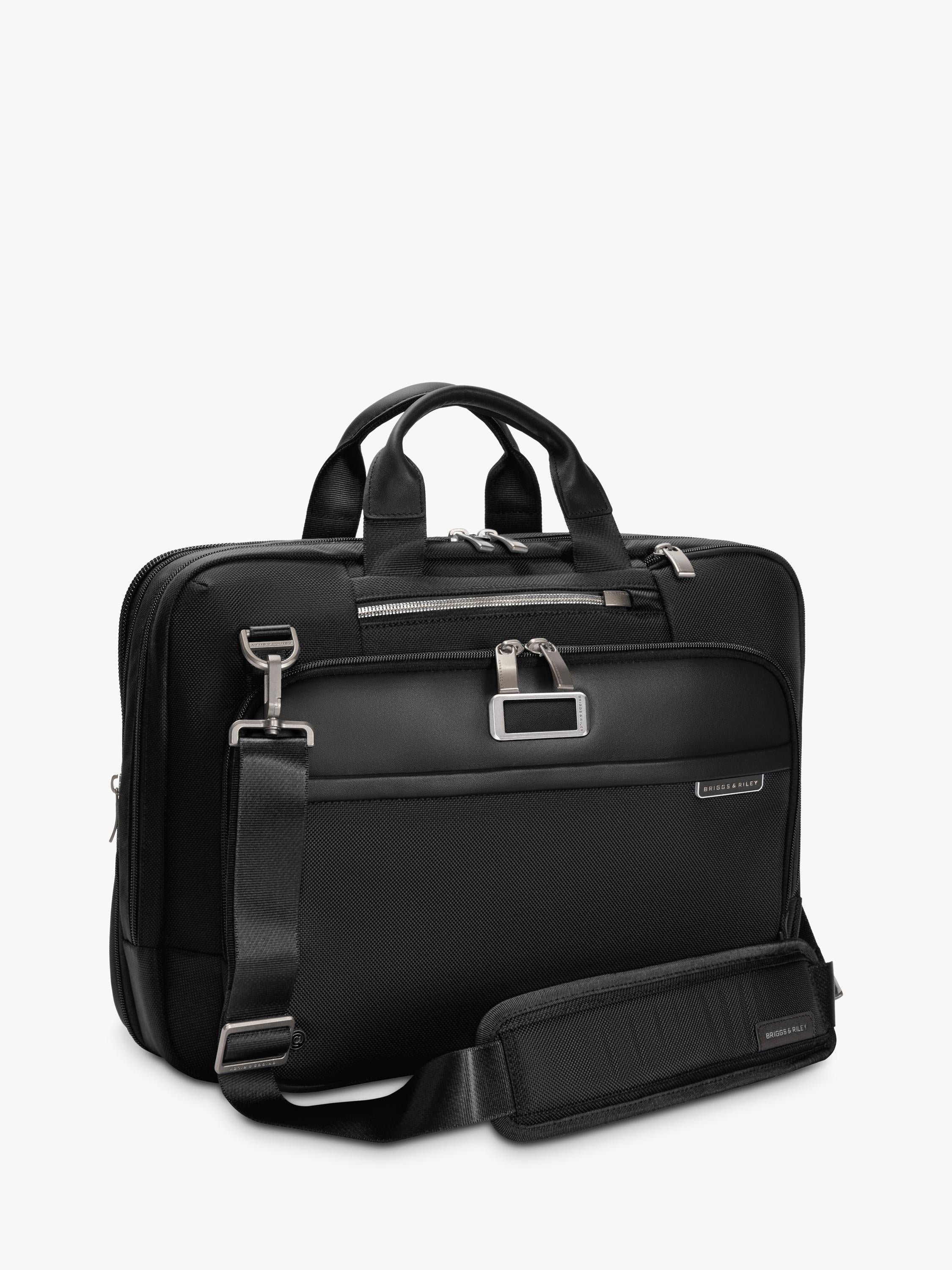Briggs & Riley Medium Expandable Briefcase Black, UK version