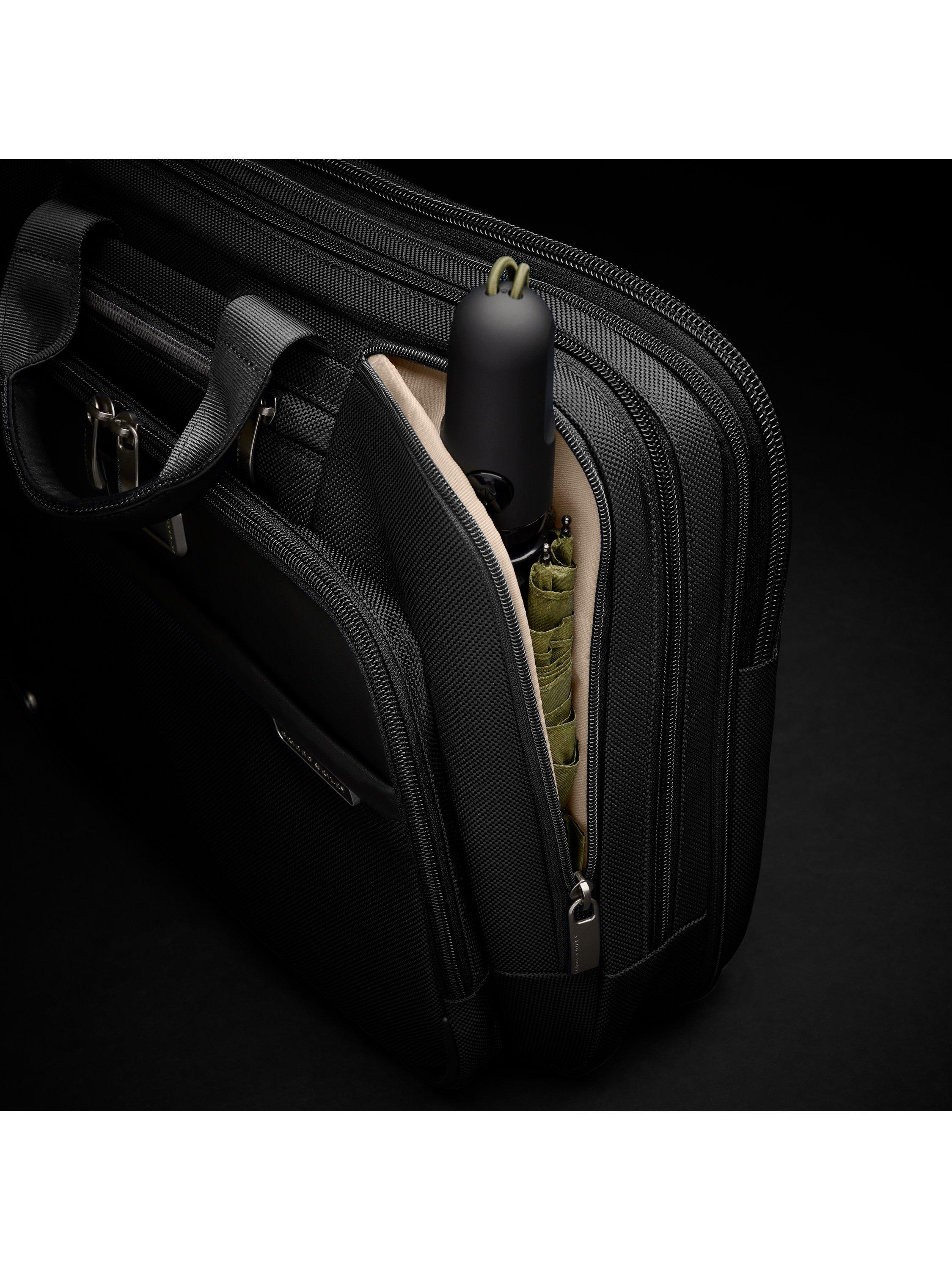 Briggs & Riley Medium Expandable Briefcase Black, UK version