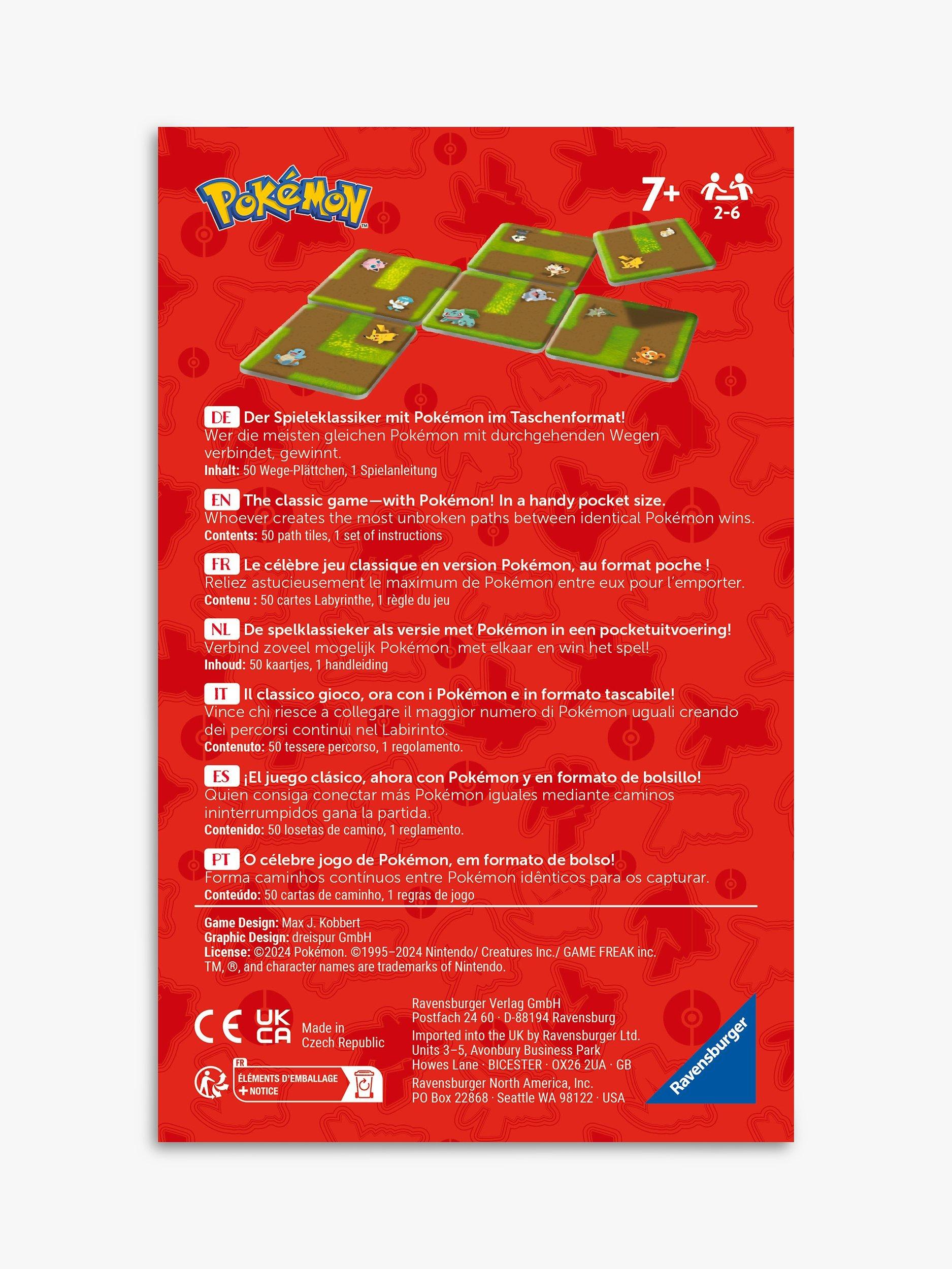 Ravensburger Pokémon Labyrinth Connect board game - British product