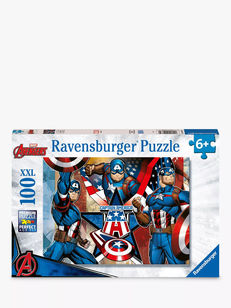 Ravensburger Captain America XXL jigsaw puzzle with 100 pieces, imported from the UK