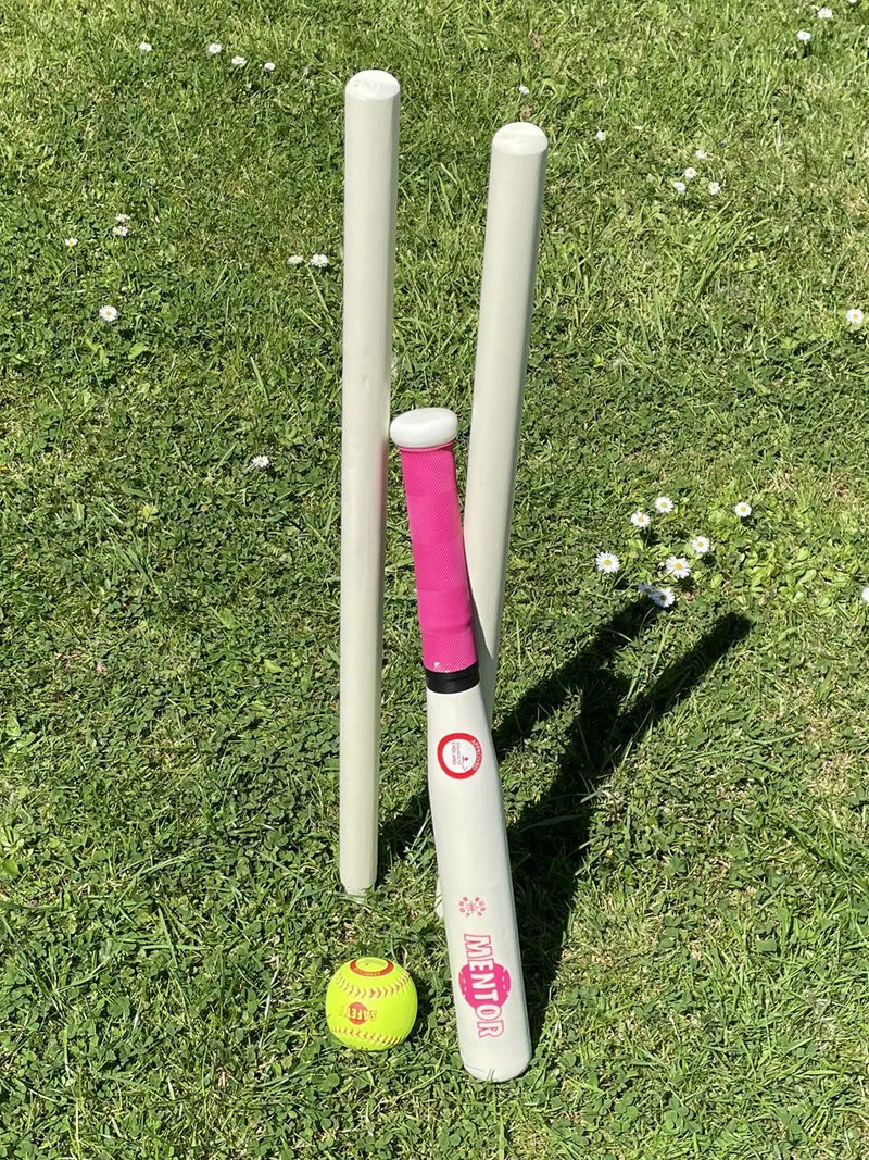 Sure Shot rounders set with bat, ball, and posts (British brand)