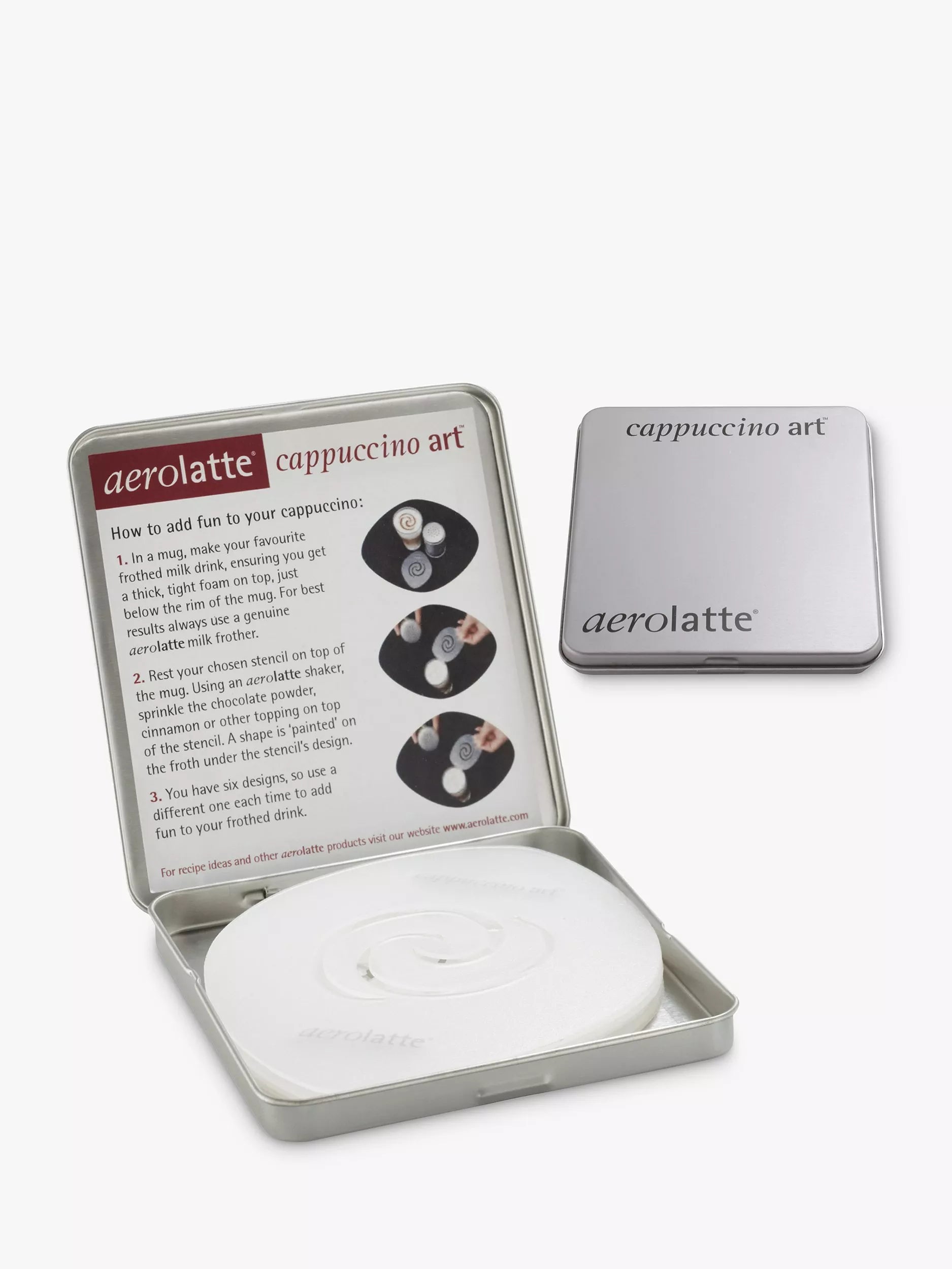 aerolatte cappuccino art stencils set of 6 - British product