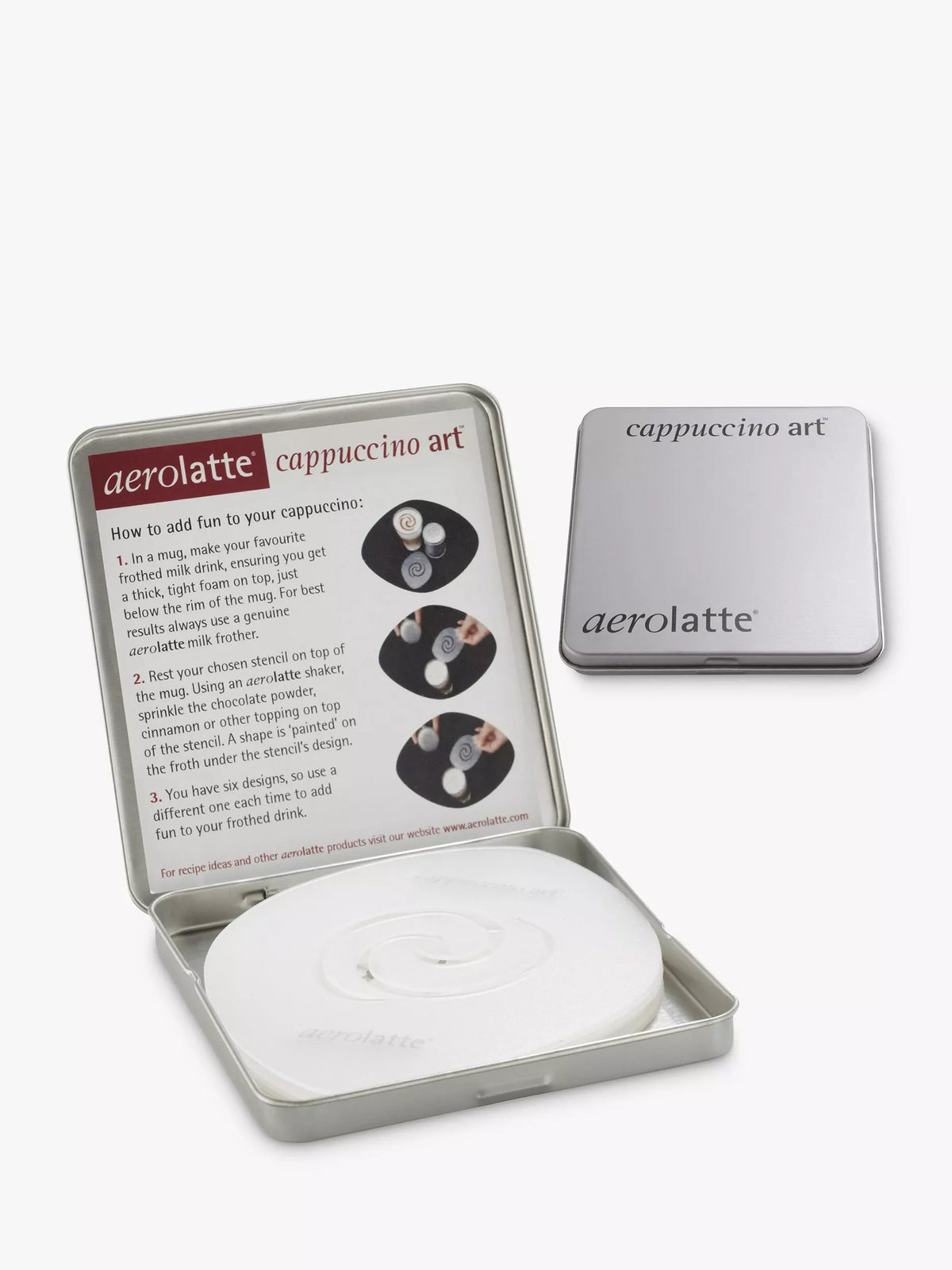 aerolatte cappuccino art stencils set of 6 - British product