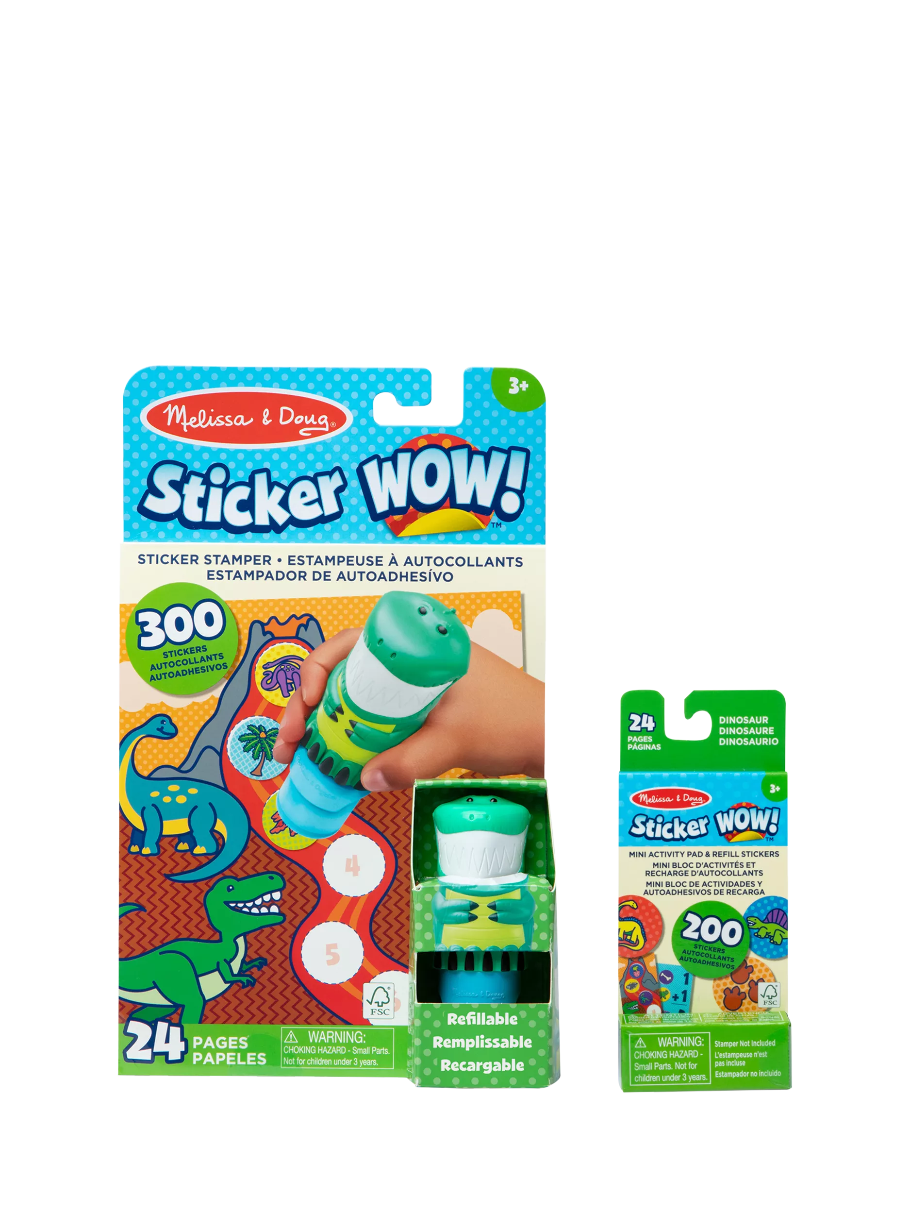 Melissa & Doug Sticker WOW Dinosaur Activity Pad Set, imported from the UK